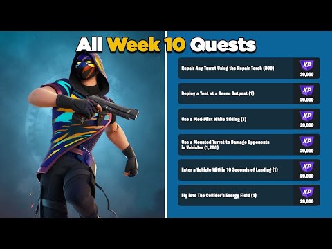 How to Complete All Week 10 Challenges (Season Quests) || fortnite