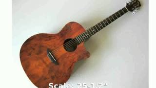 Video thumbnail for Luna Guitars Gypsy Spalt Grand Auditorium Acoustic Guitar by mocasea
