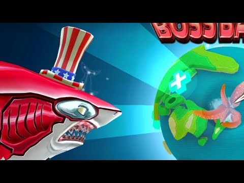 ACE SHARK VS COLOSSAL SQUID BOSS BATTLE PART 4 - Hungry Shark World