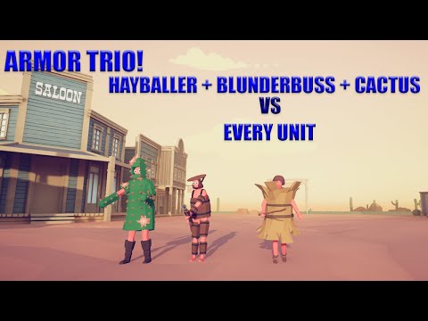 Armor TRIO! Haybaler + Blunderbuss + Cactus vs Every Unit (Same Price) | TABS