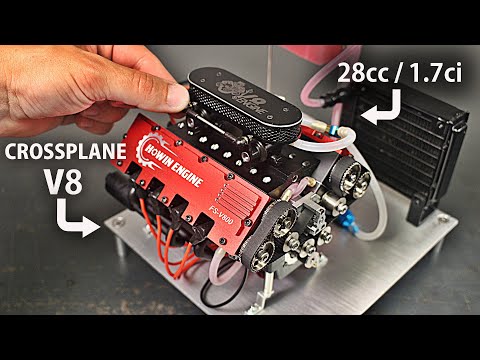 SMALLEST Production V8 Nitro Engine! - SOHC / 28cc