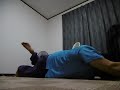 片足アブローラー20回 One leg 20 Ab Wheel