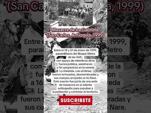 Masacre de La Gabriela San Carlos, Antioquia, 1999.