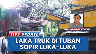 Diduga Kurang Konsentrasi saat Mengemudi, Truk Tabrak Truk Bermuatan Crane di Pantura Tuban