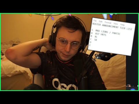 Caedrel Does Roster Announcement Tierlist For LEC