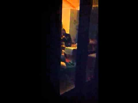 Beck eating a sandwich