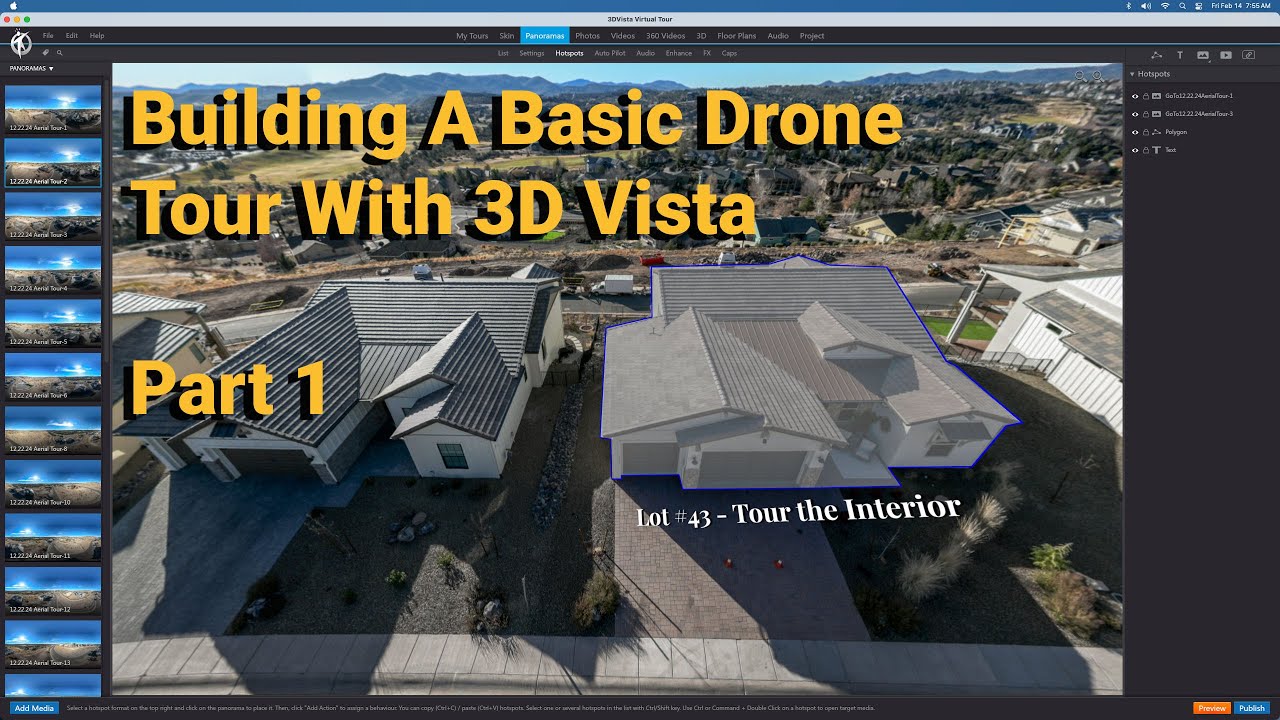 Building an Aerial Drone Tour in 3D Vista – Part 1