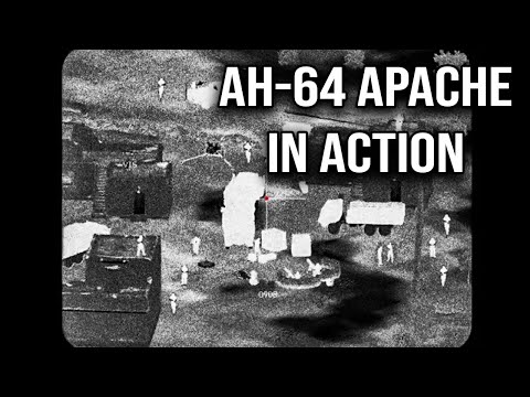 AH-64 Apache Engaging Rebels with High Explosive ammunition - Thermal Footage Simulator - ARMA 3