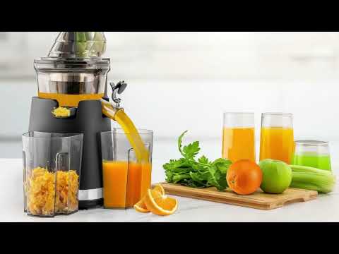 Zulay Fruit Press Machine - Masticating Juicer Machine with High Yield, Quiet Motor, & Reverse Funct