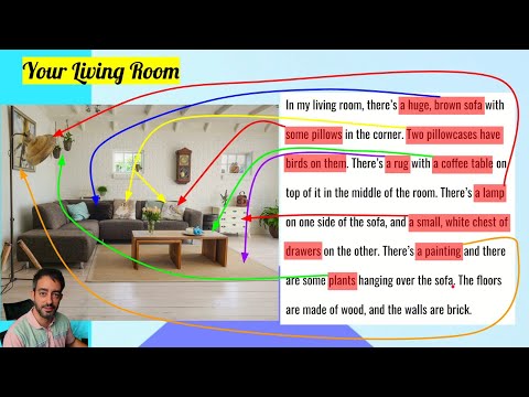 Elementary - 4.7 - What's in your living room? Describing a room - English Speaking Lesson