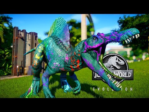 Tyrannosaurus Rex Vs Spinosaurus Breakout and Fight - Jurassic World Evolution (Dinosaurs Fight)