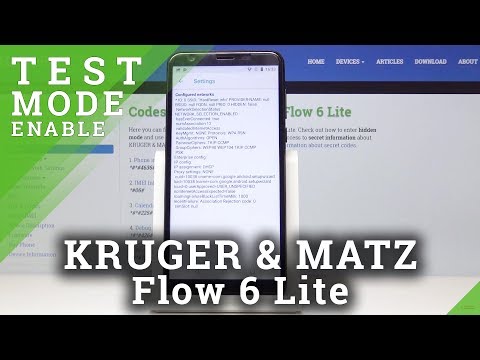 CODES KRUGER & MATZ Flow 6 Lite - Testing Menu / Device Info