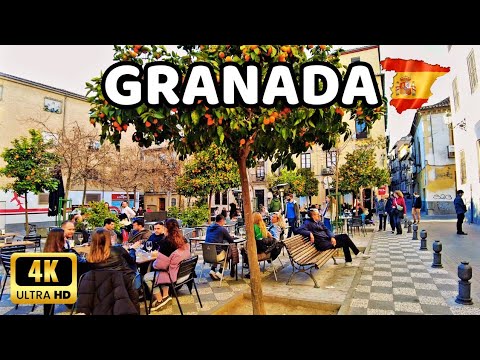 🇪🇦[4K] GRANADA - The Most Charming City in the World - Enchanting Streets of Andalusia, Spain