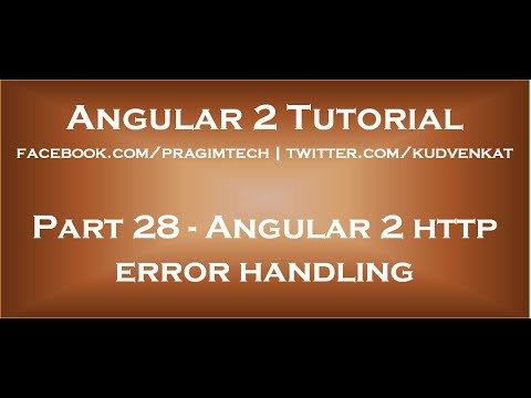 Angular 2 http error handling