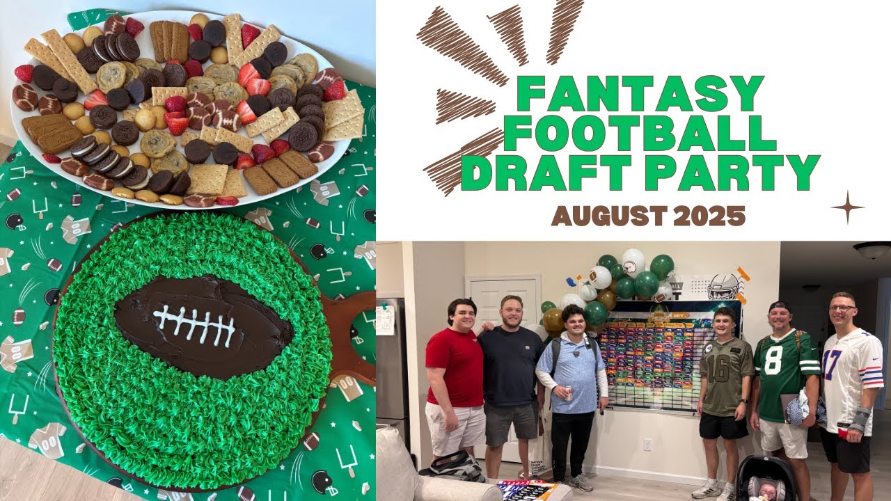 Hosting Our 2nd Annual Fantasy Football Draft Party | Prep, Decor & Draft Day