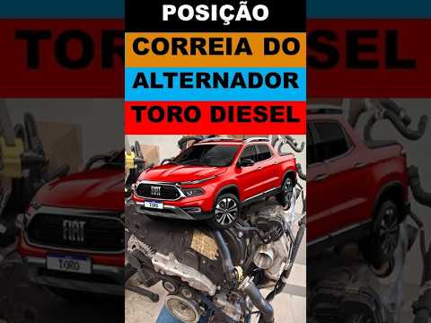 Posição de montagem da correia do alternador Toro 2.0 diesel motor multijet