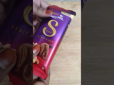 Cadbury Dairy Milk Silk Fruit &Nut#yummy #chocolate # fruit #nut#shortsvideo.