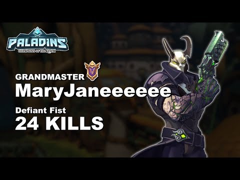 MaryJaneeeeee Androxus 24 KILLS!! Paladins GM (TOP 2) Ranked Gameplay