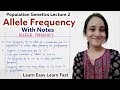 Allele frequency | Gene frequency | Easiest explanation | Readymade notes for exam