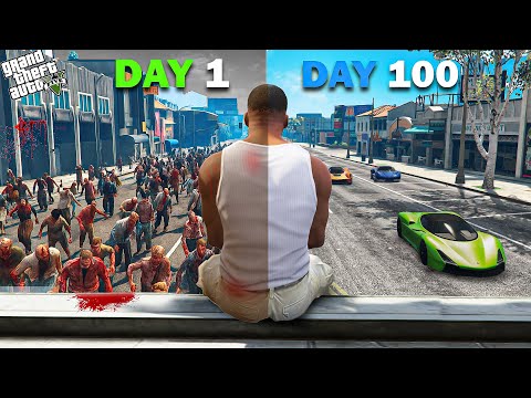 Franklin Survives Till The End Of Zombie Apocalypse In GTA 5!