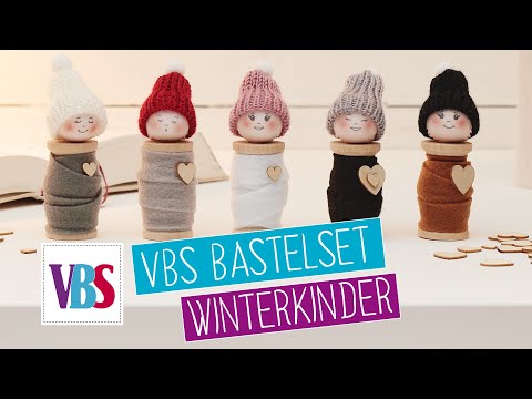 Kreative Idee für Weihnachten -  Bastelset Winterkinder