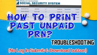How to Print Past Unpaid SSS PRN