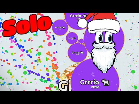 69K SANTA DOMINATES PARTY MODE SOLO 🐐 Agar.io