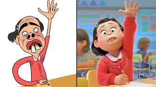 Turning Red but Drawing Meme | Funny Turning Red