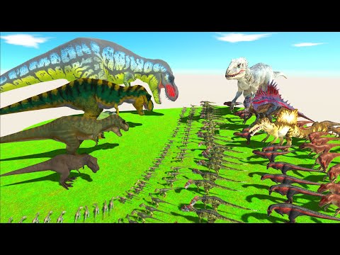 EVOLUTION of T-REX Dinosaur VS Indominus Rex and Dinosaurs - Animal Revolt Battle Simulator