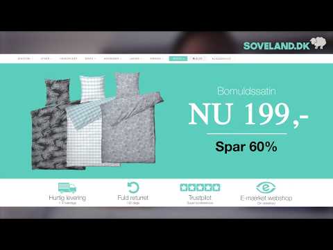 Sengetøj i bomuldssatin - Soveland.dk