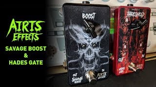 Video thumbnail for Demonic Guitar Pedals! AIRIS EFFECTS Savage Boost & Hades Gate by Andrew Baena
