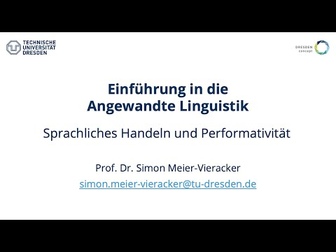 Einführung in die Angewandte Linguistik: Sprachliches Handeln und Performativität