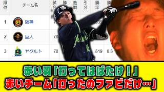 【7月10日】最新セリーグ順位表 ～赤い羽「打ってはばたけ！」赤いチーム「打ったのファビだけ…」～