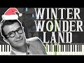 Dave Brubeck - Winter Wonderland (Solo Jazz Stride Piano Synthesia) [Christmas Jazz 🎅]