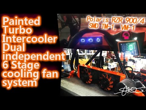 Custom PAINTED Turbo Intercooler Dual 6 Stage cooling fan System SMD TM-1 Polaris RZR 900