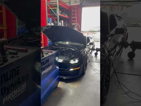 Back at the dyno, this time Prochargered! Made 725whp. #dyno #automobile #mustang #g3x #v8