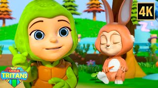 Hare and Tortoise Story for Kids - Fun Moral Cartoon for Babies by Little Tritans