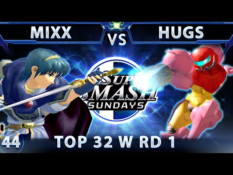 SSS 44 - Mixx (Marth) Vs. HugS (Samus) SSBM Top 32 Winners Round 1 - Smash Melee