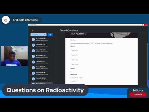 EdSofta JAMB UTME Tutorials - Physics (Radioactivity)