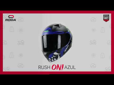 CASCO RODA RUSH ROJO MATE ONI MICA HUMO ABATIBLE SVS