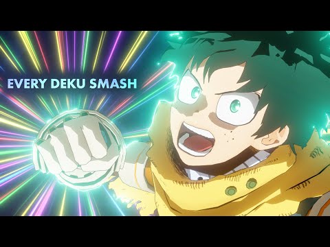 All Deku Smashes, Episodes Only | My Hero Academia (HD, but outdated)
