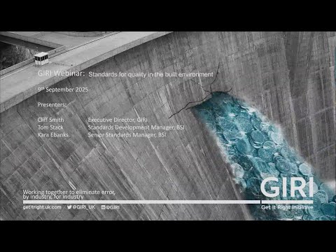 GIRI/BSI webinar: Standards for quality in the built environment