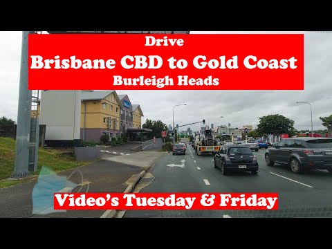 4k Drive - Brisbane CBD to Gold Coast Burleigh Heads - Long Form Video - Slow Burn #drive #qld
