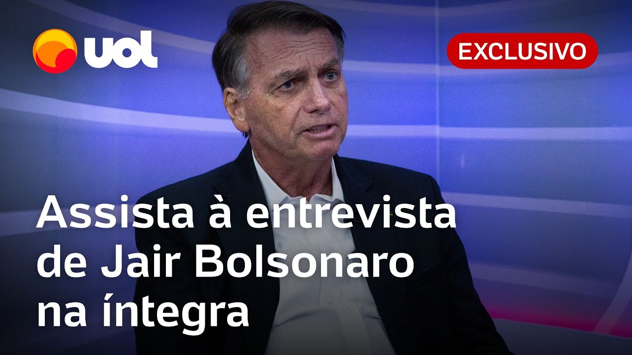 Bolsonaro no UOL fala de Moraes, Tarcísio, 8 de janeiro l Entrevista completa com Josias e Carla