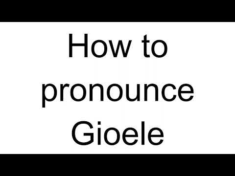 How to Pronounce Gioele (Italian)