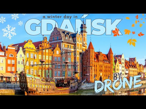 A WINTER DAY IN GDAŃSK by drone | 4K | Simply beautiful!