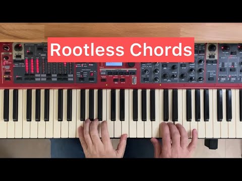 Rootless chords in Jazz