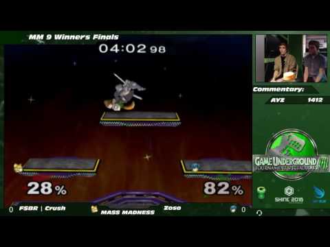 Mass Madness 9 SSBM - Crush (Fox) vs. ZoSo (Marth) - Melee WF