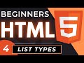 HTML Lists Tutorial | HTML5 List Types: Ordered, Unordered & Description