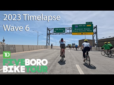 TD Five Boro Bike Tour 2023 - Timelapse